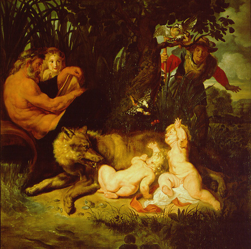 Romolo e Remo allattati dalla lupa