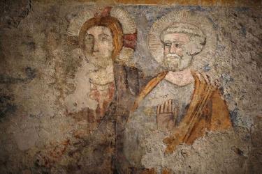Carcere Mamertino, Cristo con Pietro