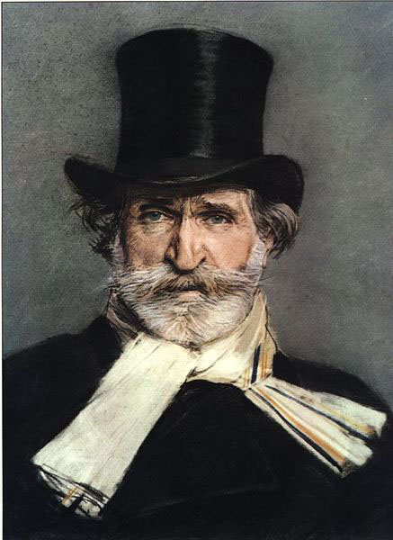 Giuseppe Verdi in cilindro