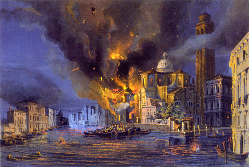 La chiesa di San Geremia a Venezia colpita dagli austriaci