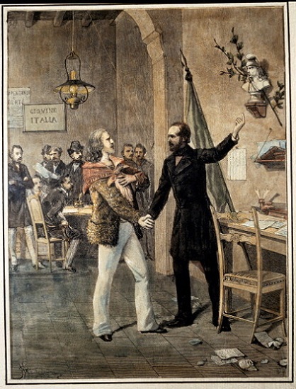 L'incontro di Mazzini con Garibaldi